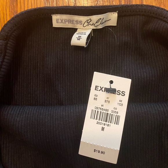 Express One Eleven Black Tank Top - Picture 2 of 2